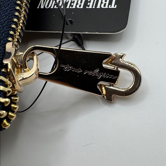 True Religion Denim and Brown Small Wallet - Picture 6 of 6